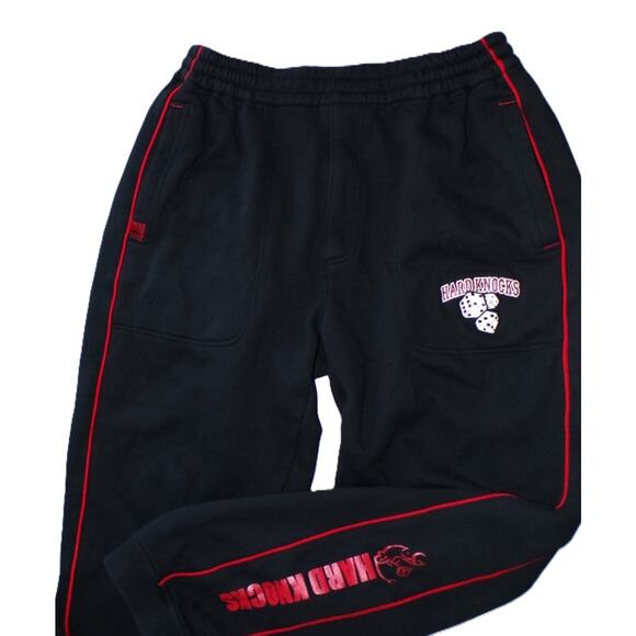 Vtg Y2k School of Hard Knocks Joggers Sweatpants XL Black red Baggy Dice Hip-Hop - Picture 6 of 14